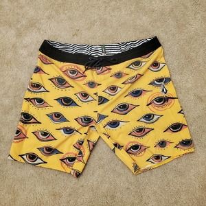 Volcom Burch Stoney Board Shorts Eyeballs Size 40